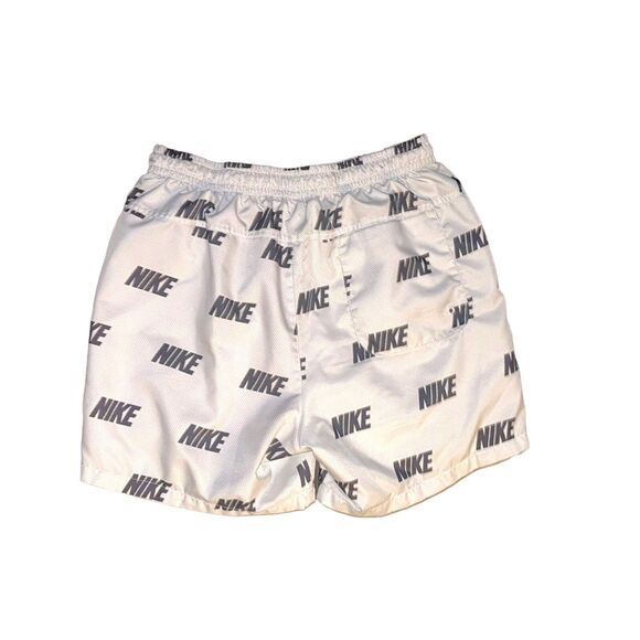 Nike Vintage Rare Sportswear Club Woven Track Shorts Nylon Logo Print White M - Picture 10 of 10